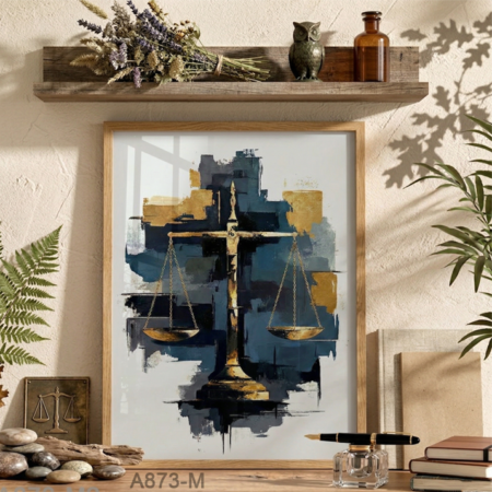 Tableau Affiche Avocat & balance de justice - décoration murale bureau & salle d'accueil au Maroc, à vendre en ligne Casablanca