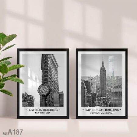 Poster New York Building - Cadre Noir - Disponible à la vente au Maroc