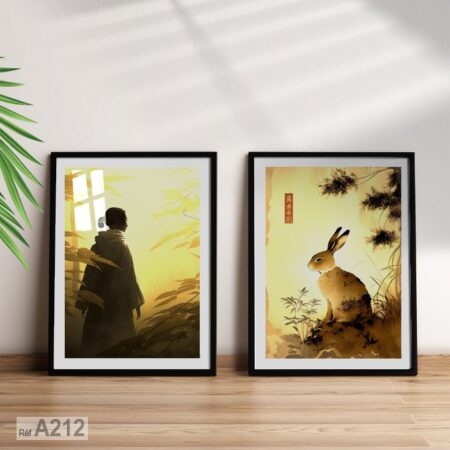 Idées de décoration, tableau Peinture asiatique moderne encadré au Maroc
