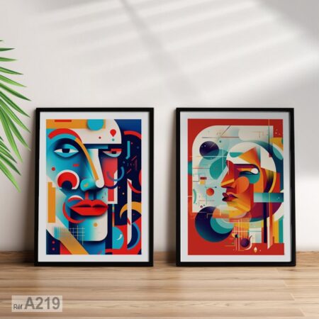 Tableau abstrait figuratif surrealism art urbain - fabriqué au Maroc