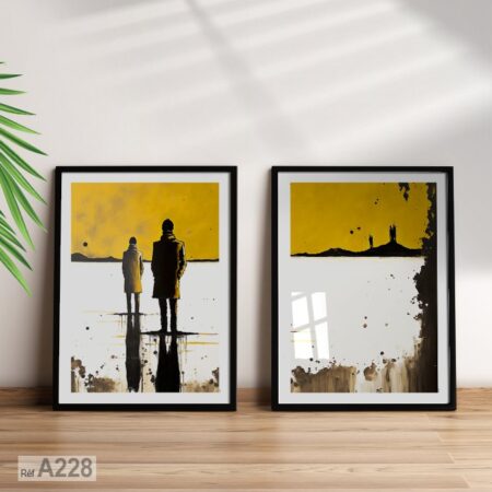 Tableaux peinture Silhouettes d'hommes - cadré au Maroc