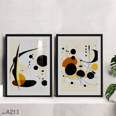 Tableau décoratif Boho contemporaine encadré et vendu au Maroc