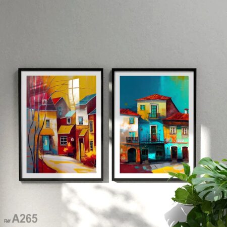 Rues et Maisons de Village traditionnel, Tableau décoratif Maroc