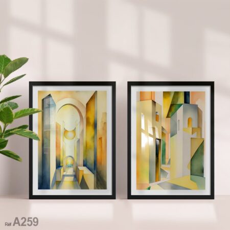 Tableau de décoration Maroc, Formes abstraites contemporain