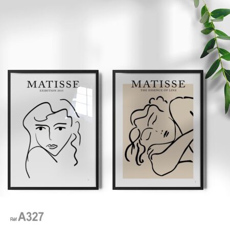 Tableau décoration Henri Matisse femme, fashion et design minimaliste, vente au Maroc aux Meilleurs prix,