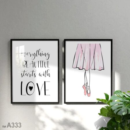 Tableau décoration minimaliste mode & fashion, chambre fille ado et enfant, Vente et impression sur toile à Casablanca