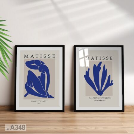 Achat au Maroc: Tableau Matisse silhouette femme assise, déco murale moderne, idée décor contemporaine intérieur