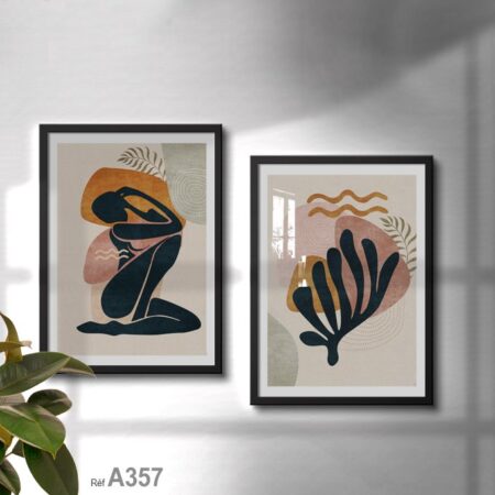 Tableau silhouette femme africaine, décoration murale moderne, idée déco unique pour votre intérieur au Maroc.