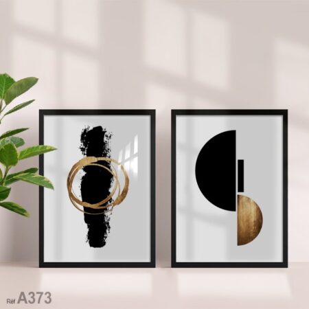 ديكور حديث Tableau décoratif moderne géométrique abstrait doré, idéal pour votre décoration murale au Maroc, Marketplace