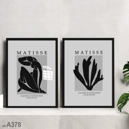 Tableau décoratif Matisse au Maroc, silhouette féminine, portrait surréaliste d’une femme assise, déco murale moderne