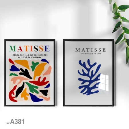 Vibrant Matisse wall art for bedroom décor, modern design ideas for sale in Morocco, perfect for home decoration.