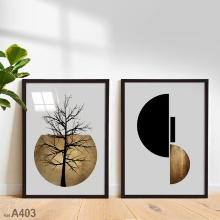 Tableau abstrait Boho doré, déco murale moderne pour maison et bureau, cadre élégant, achat au Maroc, Marketplace