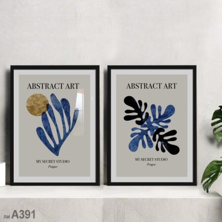 Tableau décoratif abstrait au style boho, disponible au Maroc. Idées de décoration murale moderne pour sublimer votre intérieur.
