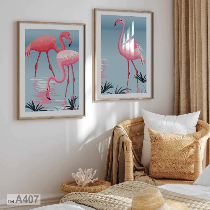 Decor Murale Maroc avec Cadre bois et verre