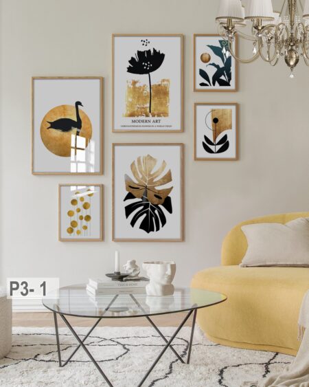 Achetez des tableaux décoratifs modernes au design boho pour chambre, têtes de lit et salon, style unique au Maroc.