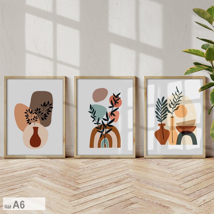 3 panneaux wall décoratifs Boho Maroc