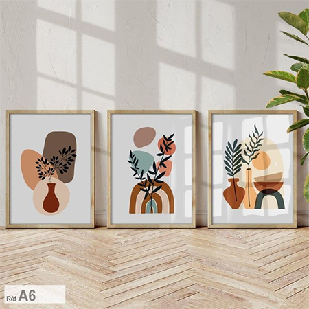 3 panneaux décoratifs muraux Boho inspirés du Maroc, fusionnant couleurs vibrantes et designs ethniques, tableaux homogènes ديكور غرفة النوم