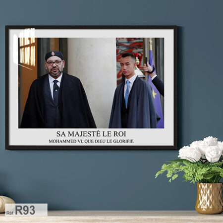 Tableau décoratif Photo élégante de SM Roi Mohamed 6 & son fils prince El Hassan