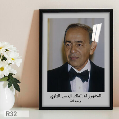 Portrait du Roi Hassan II, photographie & image royale couleurs صورة فوتوغرافية للحسن الثاني