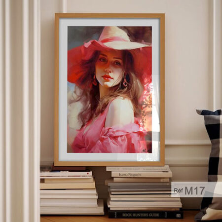 Impression d'oeuvre d'art, Tableau decoratif encadré, Portrait princesse éthérée