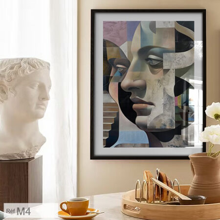 composition abstraite peinture portrait & photographie, vitré Tableau décoration murale, Maroc