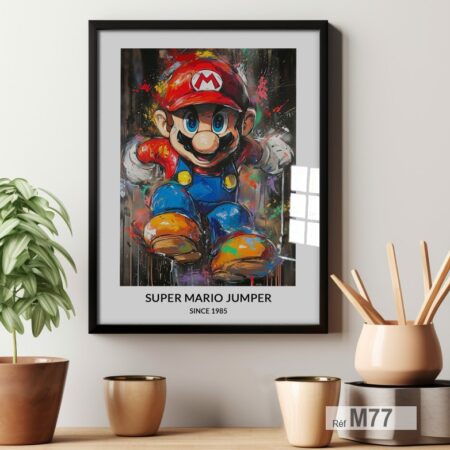 Décoration gaming chambre garçon jeune, enfant et ado au Maroc, Tableau poster Super Mario Bros