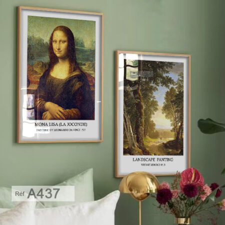 Tableau décoratif, la joconde Portrait Mona Lisa, imprimée & cadre au maroc, prix & info
