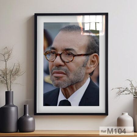 Photo sa majesté le Roi Mohamed six, Tableau mural gros plan, vente en ligne Marrakech et autre ville au Maroc