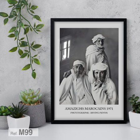 portraits photo amazighs marocains, en noir et blanc dans un style berbère dans un Tableau mural vitré - Tirage photographie en ligne