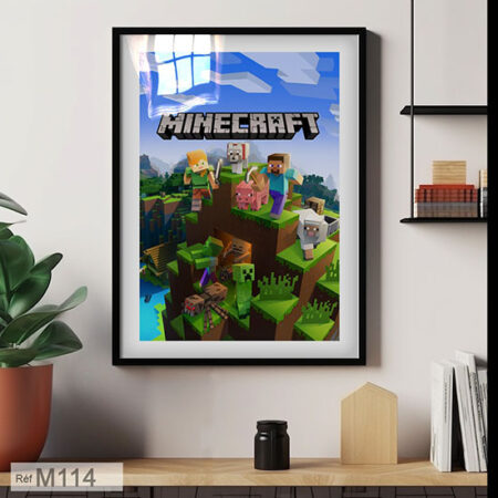 Affiche Minecraft : poster tableau décoratif gamer chambre enfant au Maroc