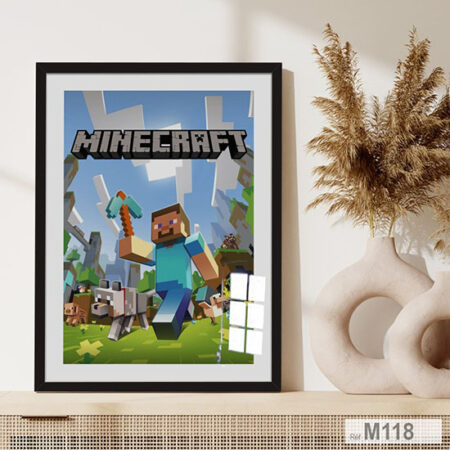 Affiche Minecraft : Poster pour chambre d'adolescent, décoration pour gamer et Youtuber disponible au Maroc.