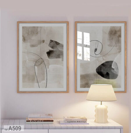 Affiche grise décoration murale Maroc Casablanca, Tableaux abstraits modernes - Galerie d'Art vente en ligne pour salon & chambre
