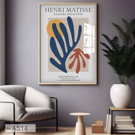 Tableaux avec cadre, Posters Henri Matisse, Décoration Murale Artistique classique chambre à coucher, salon, bureau, vente au Maroc