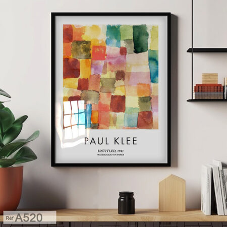 Affiche d'Art Murale aquarelle: Paul Klee, Reproductions de tableaux & peintures célèbres, décoration maison au Maroc