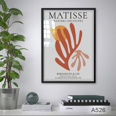 Reproduction d Affiche Encadrée Henri Matisse, Tableaux Décoration murale - Galerie d'Art Déco Rétro au Maroc, Galerie Berggruen & Cie à Paris en 1953