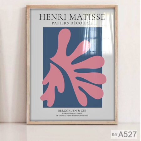 Affiche Matisse, Reproduction Art Mural moderne , idée d'affiche décoration chambre et salon ou bureau au Maroc,