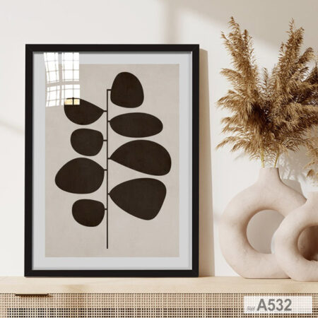 Tableaux décoratif, Affiche Design Salon et Chambre, Motif Feuillage Botanique Abstrait au Maroc depuis Casablanca, prix reduit