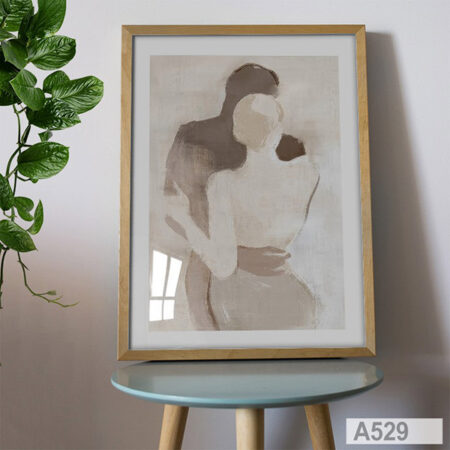 Couple en amour abstrait, Décoration Murale Romantique, Tableaux design minimaliste, chambre, salle de réception لوحة رومانسية