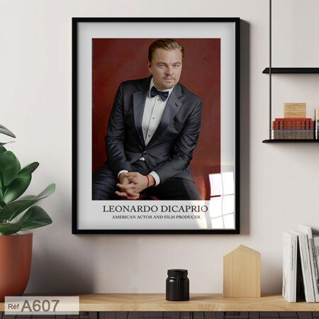 Affiche Leonardo Dicaprio : Portrait Star et célébrité de Cinéma Hollywood | Tableau Décor murale à casablanca