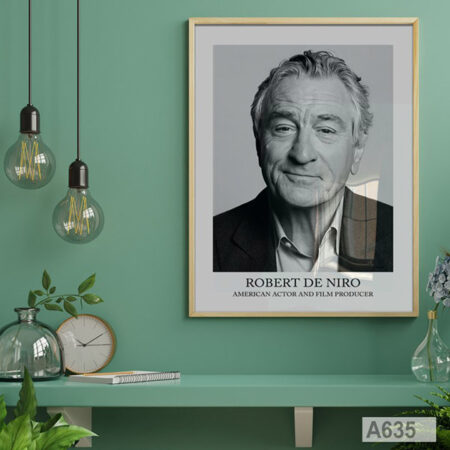chat en ligne: Tableau Robert De Niro - Icône du Cinéma Hollywood Américain poster noir et blanc encadré sous vitre