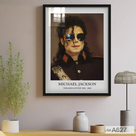 Portrait Michael Jackson : Affiche Déco Encadré, Tableau photos célébrités musique pop, chambre Ado & Studio, vente au Maroc- Marketpalce