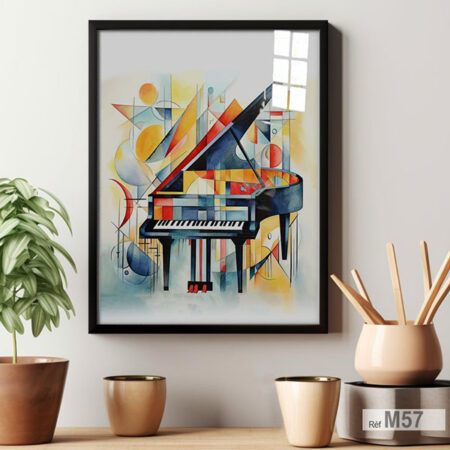 Tableau artistique Musical, Piano Design musique abstrait, décoration de chambres en couleurs