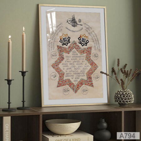 Vente Tableau Poster islamique : calligraphie hadiths à props du Prophète ﷺ - Affiche décoratif islamique au Maroc