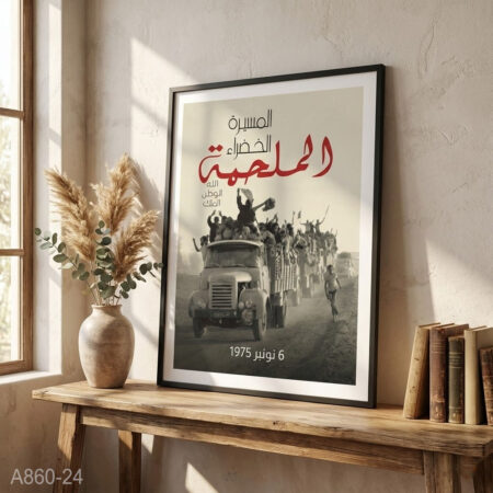 Tableau décoration murale bureau & salle de réunion, poster la marche verte صورة تذكارية المسيرة الخضراء