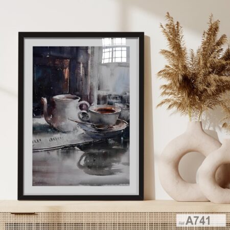 vente Tableaux Décoratifs Café pour Cuisine Moderne, salle à manger et Cafétéria, Coin Petit-Déjeuner لوحة كأس قهوة فطور الصباح