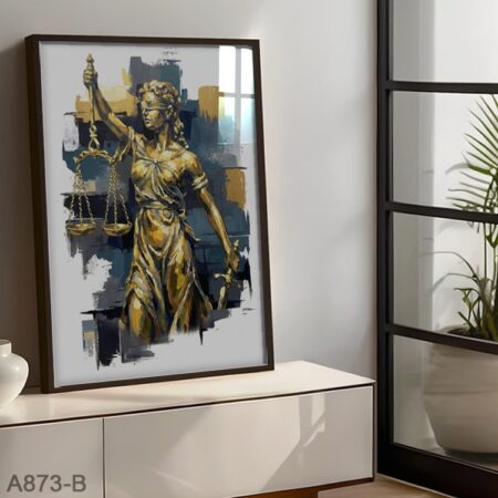 Tableau Dame de la Justice - Idée Décoration Moderne Bureau avocat & Juge | Livraison au Maroc depuis Casablanca