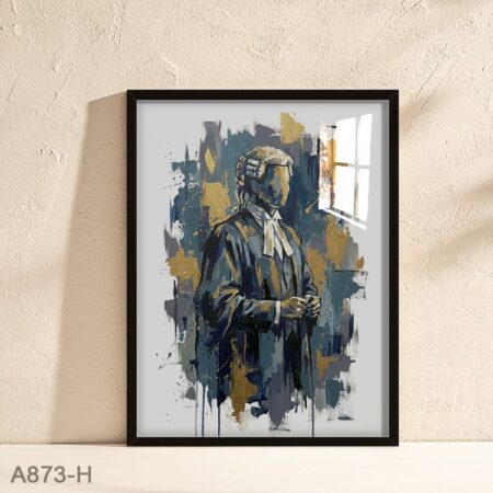 Tableau Décoration Bureau Avocat - Portrait Abstrait Justice & Juge, bureau d’avocat, une salle d’attente ou un cabinet notarial au Maroc