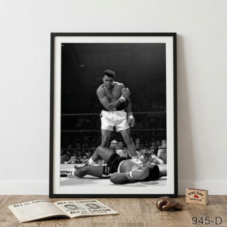 Tableau Affiche de boxe : Muhammad Ali - Poster de Box Tableau décor Gymnastique, Puissance, passion