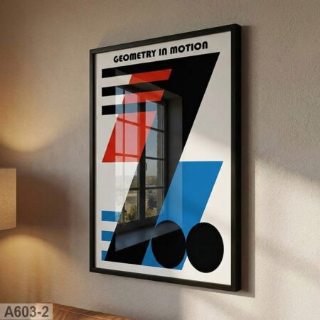 Poster Design Bauhaus  – Tableau Décor Studio, Peintures Multicolores Abstraites, Affiche Artistique Moderne pour Décoration Murale Salon ou Bureau