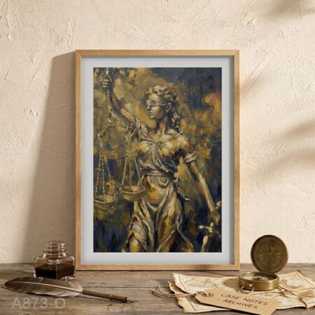 Tableau Abstrait Dame de la Justice -  Décoration Moderne Bureau avocat & Juge | vente toiles en ligne Casablanca العدالة - ديكور لمكتب محامي أو قاضي